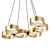 Golden Glow: Contemporary Suspension Light 3D model small image 1