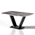 Sleek Samurai Dining Table 3D model small image 1