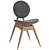 Elegant Circle Dining Chair 3D model small image 1