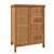 Gabin Chest: Compact 4-Drawer Wardrobe 3D model small image 1