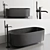 Inbani Arc: Modern Bathtub & Faucet Set 3D model small image 1