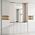 Inbani Bathroom Set: Sink, Mixer, Mirror, Wardrobe 3D model small image 1
