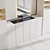 Inbani Bathroom Set: Sink, Mixer, Mirror, Wardrobe 3D model small image 2