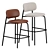 Sleek Aloa Bar & Counter Stools 3D model small image 2