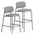 Sleek Aloa Bar & Counter Stools 3D model small image 3