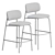 Sleek Aloa Bar & Counter Stools 3D model small image 4