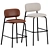 Sleek Aloa Bar & Counter Stools 3D model small image 5