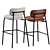 Sleek Aloa Bar & Counter Stools 3D model small image 6