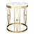 Marble and Gold Round Side Table 3D model small image 1
