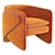 Westelm Thea Chair: Elegant Velvet Seating 3D model small image 3