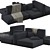 Luxury Arflex Marechiaro Sofa 3D model small image 2