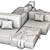 Luxury Arflex Marechiaro Sofa 3D model small image 5