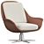 Sleek Sveva Armchair: Contemporary Comfort 3D model small image 1