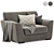 Cozy Comfort: Malmaison Snuggler Armchair 3D model small image 1