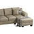 Ardsley Pewter 3-Piece Sectional 3D model small image 2