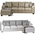 Ardsley Pewter 3-Piece Sectional 3D model small image 7