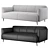 Luxury Modena Sofa in Leather & Textile 3D model small image 1