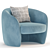 Sophisticated Posie Barrel Chair 3D model small image 3