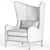 Monroe Elegance Armchair: Timeless Comfort in Your Home 3D model small image 7