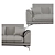 Luxurious Magnum Sofa Set | Elegant Design | High-Quality Fabric 3D model small image 5