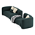 Baxter Clara: Stylish & Modular Sofa 3D model small image 4