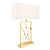 Gold Square Table Lamp: Claudia Modern, Stylish & Elegant 3D model small image 1