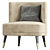 Key West Luxe Armchair: Modern, Elegant, and Comfortable 3D model small image 6