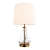 Elegant Glass and Brass Table Lamp 3D model small image 1