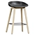 Modern Oak Bar Stool 3D model small image 1