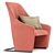 Nagi Upholstered Armchair: Comfort and Style 3D model small image 3