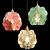Elegant Glass Floral Pendant Light 3D model small image 2
