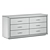 Elite Silver 6-Drawer Chest: Stylish Storage Solution 3D model small image 2