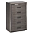 Elite Silver High Chest of Drawers 3D model small image 1