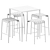 Iron High Table & Easy High Stool Set | Outdoor Furniture 3D model small image 2