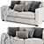 Modern West Elm Henry 2 Seater 3D model small image 2