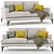 Modern West Elm Andes Sofa 3D model small image 1