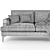 Modern West Elm Andes Sofa 3D model small image 3