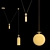 Modern Pendant Light - Globe&Cylinder 3D model small image 2