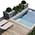 Luxury Poolside Paradise: Backyard Landscape & Pool 3D model small image 2
