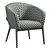 Channeled Back Upholstered Armchair 3D model small image 7
