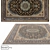 QOM IR Traditional Floral Silk Rug 3D model small image 1