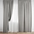 Elegant Polygonal Curtain 3D model small image 1