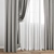 Elegant Polygonal Curtain 3D model small image 2