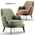 GUSCIO Armchair: Modern Comfort in Soft Design 3D model small image 3