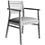 Modern H Contract Asher Dining Chair 3D model small image 4