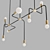 Elegant Black and Brass Chandelier 3D model small image 2