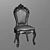 Classic Style Chair: 500x500x1100 3D model small image 4