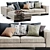 Minimalist Flexform Lightpiece Sofa 3D model small image 1