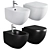 Aquatech Kerasan Wall Hung WC & Bidet 3D model small image 1