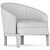 Molteni Chelsea Fabric Armchair 3D model small image 5
